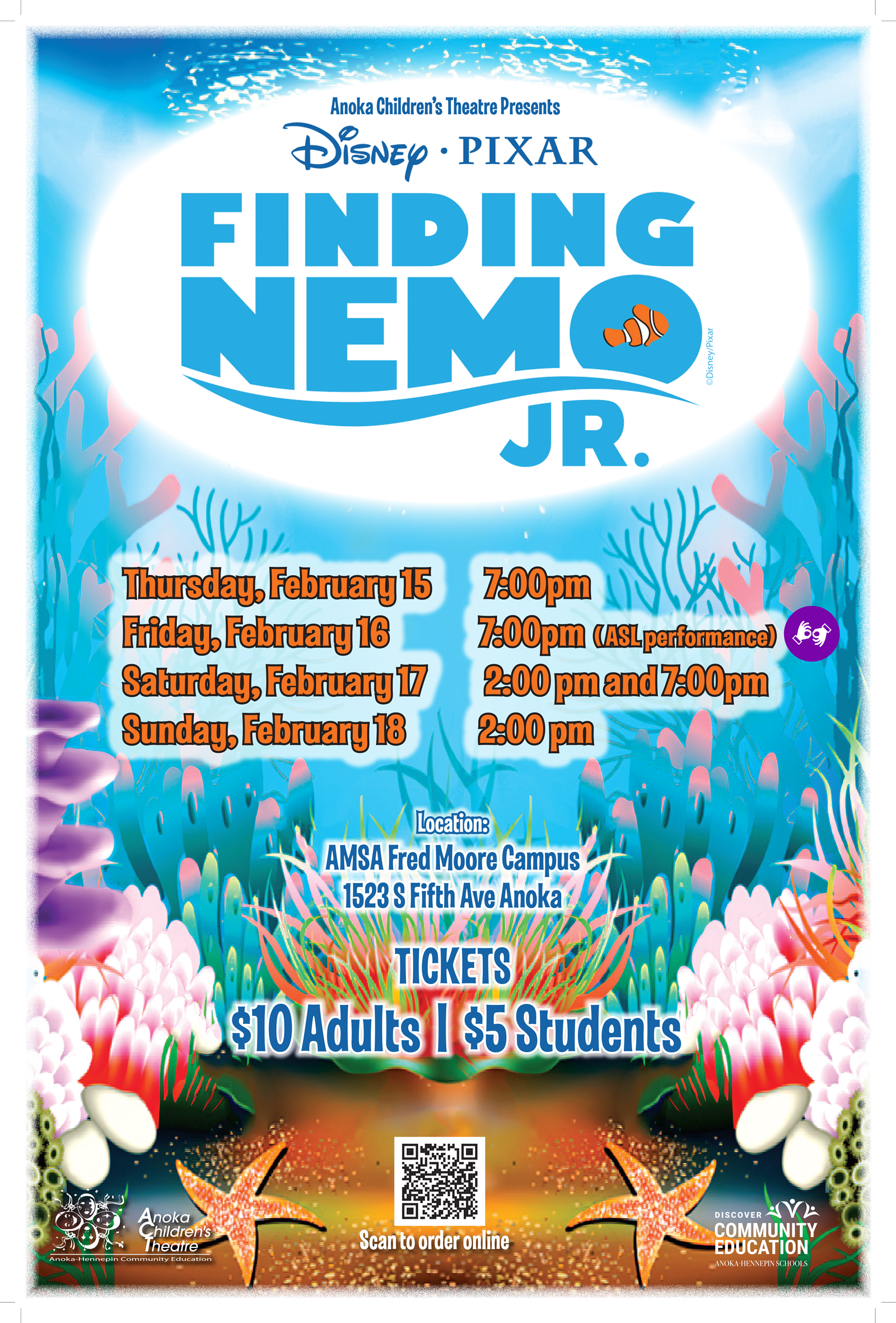Flyer for Finding Nemo Jr.